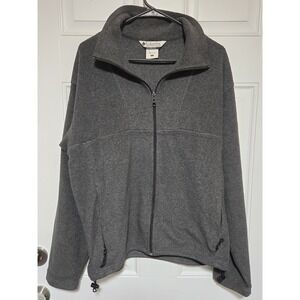Columbia‎ Sportswear Full Zip Fleece Jacket Mens Size Large Gray Coat